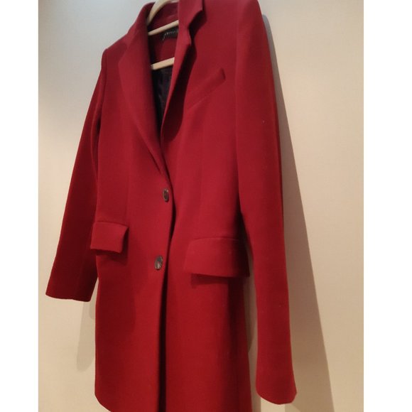 Zara Woman Red Coat - Picture 2 of 5